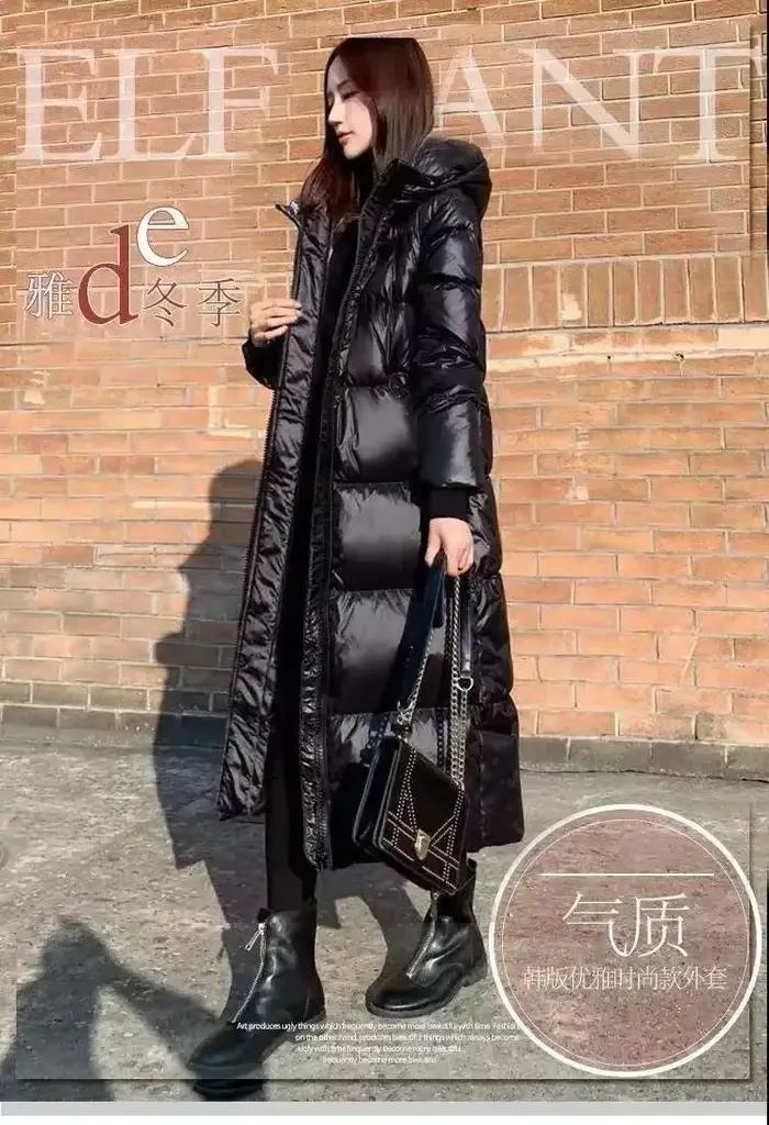 Manteaux en coton épais 2025 Parka d'hiver vestes noires Parkas longs pour femmes