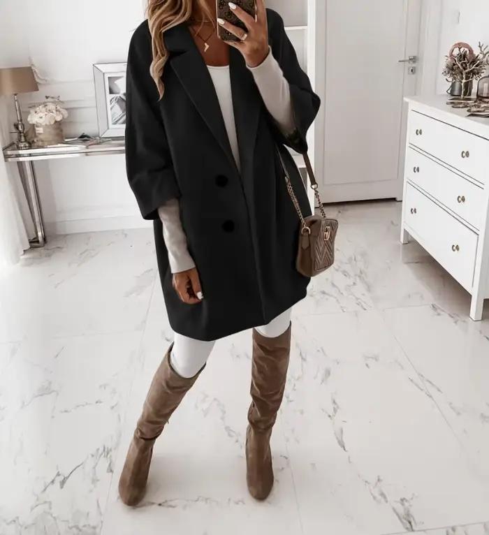 Manteau en laine et mélanges pour femmes