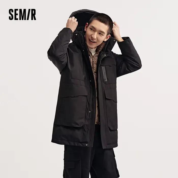 Semir doudoune d'oie hommes imperméable coupe-vent thermique à capuche épaissi 2025 hiver homme vêtements