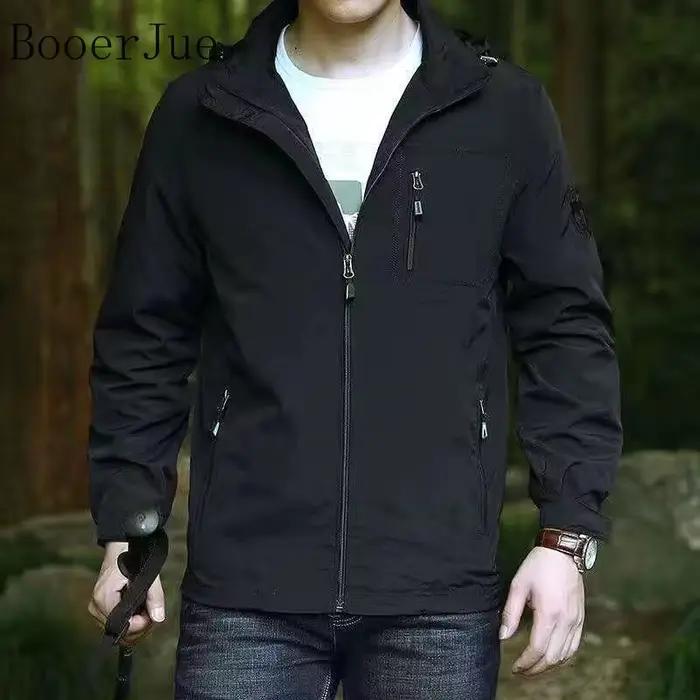 Veste de travail pour homme, multi-poches, fine, décontractée, coupe-vent, imperméable, pour la randonnée, le camping, le trekking, l'escalade, protection solaire