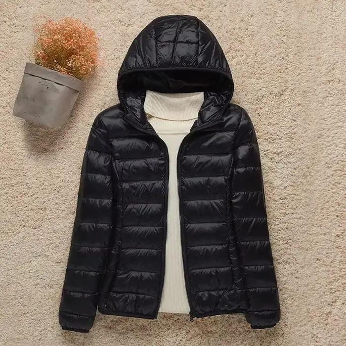 Doudoune fine en duvet de canard blanc pour femme