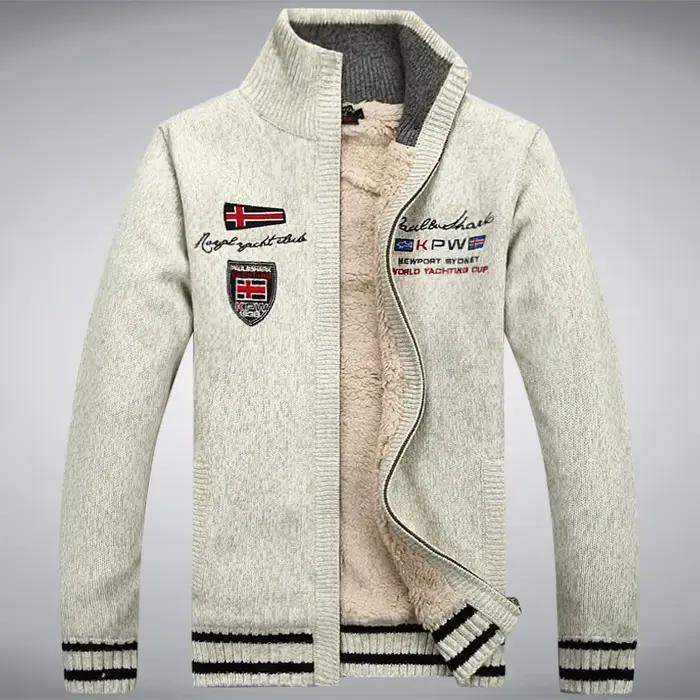 Polaire chaud homme pull doublure en laine hiver Cardigan épaissir pardessus décontracté coton noir blanc rouge hommes