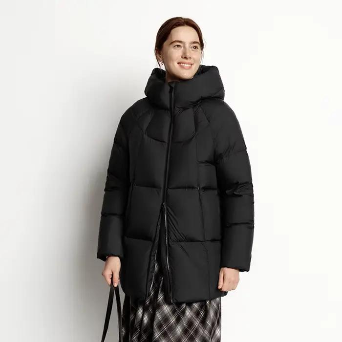 Semir doudoune femme hiver mi-longue 90% duvet remplissage épais trois résistant tortue dos Raglan 2025 nouveaux