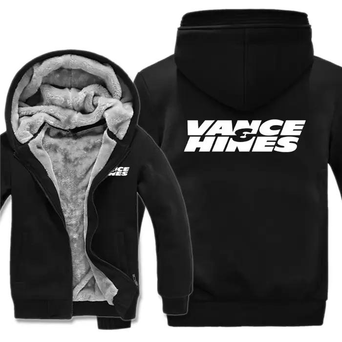 Vance and Hines-Sweats à capuche d'hiver pour hommes, manteau chaud, veste PVD, sourire