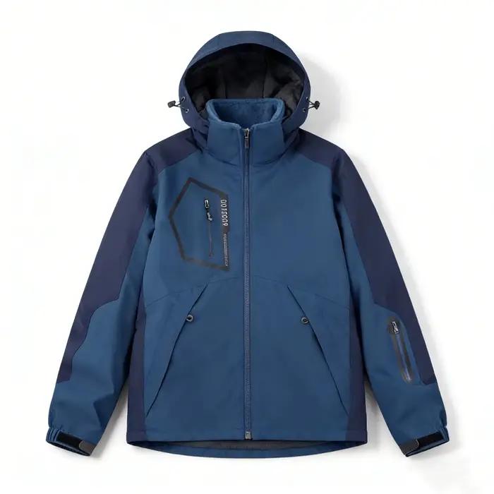 Veste 3 en 1 pour hommes, polaire détachable, coupe-vent, imperméable, manteau d'hiver, randonnée en plein air, Ski, avec capuche, combinaison de randonnée unisexe