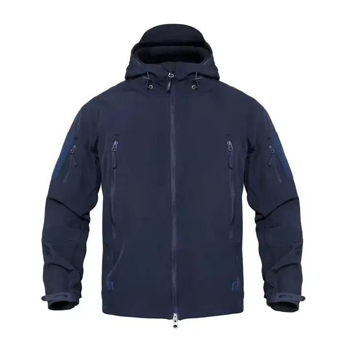 Veste d'extérieur à coque souple bleu marine pour hommes