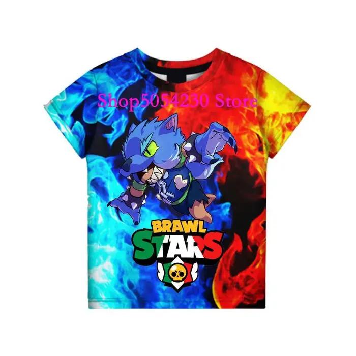 T-shirt d'été pour garçons, personnages de dessins animés Brawl-Stars, costumes de cosplay pour enfants, t-shirt Crow, cadeaux de Noël