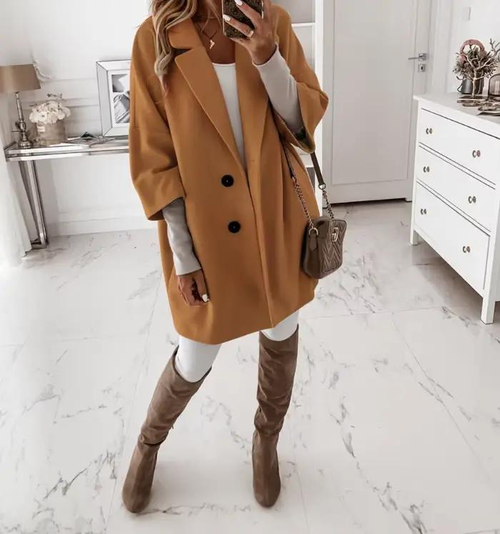 Manteau en laine et mélanges pour femmes