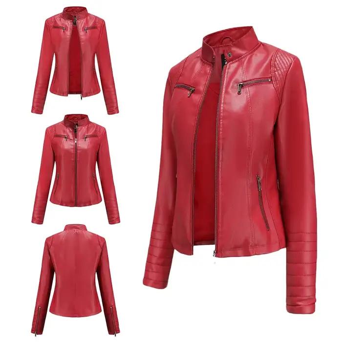 Manteau en Faux cuir pour femmes