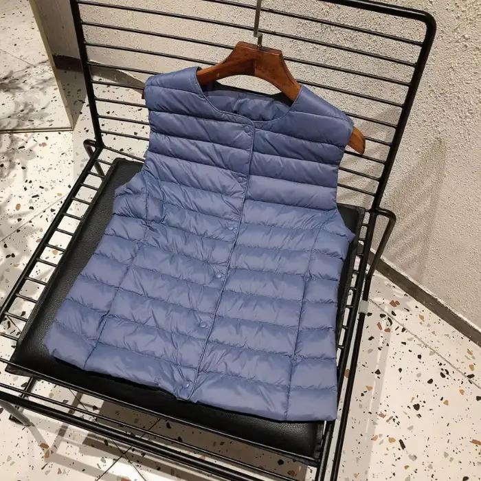 2025 nouvelles femmes sans manches doudoune printemps hiver femme 90% duvet de canard blanc Ultra léger emballable chaud vers le bas doublure gilet