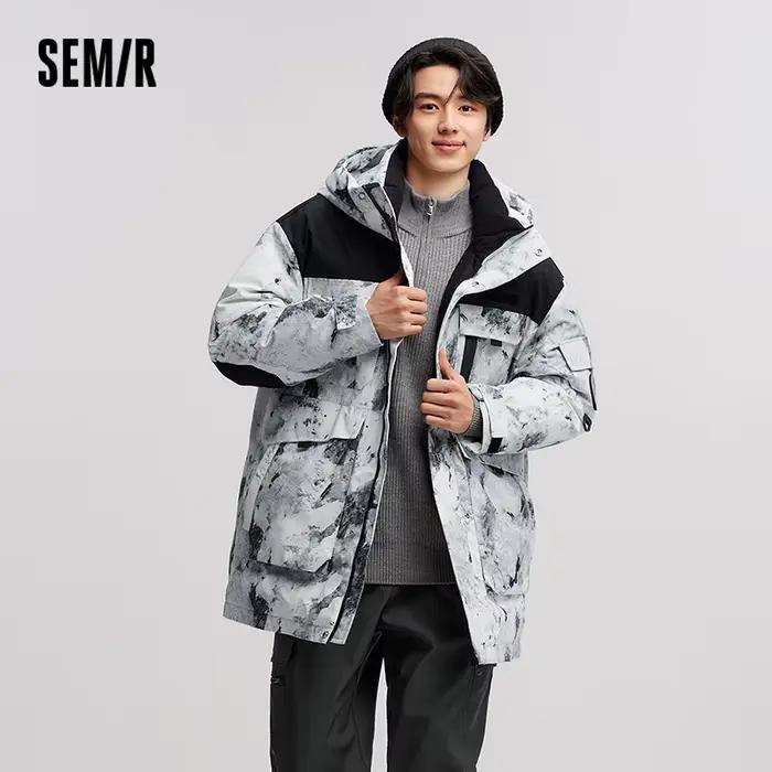 Semir doudoune d'oie hommes imperméable coupe-vent thermique à capuche épaissi 2025 hiver homme vêtements