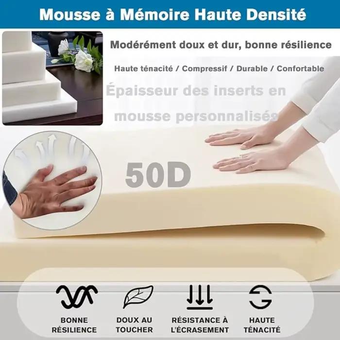 Coussin de banc imperméable d'extérieur personnalisé, coussin de siège de canapé 50D haute densité pour chaise longue de jardin, chaise de plage, canapés de balcon