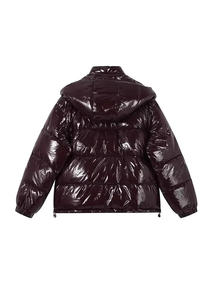 Veste bomber à capuche ample pour femmes en polyester et lin, vestes d'hiver matelassées légères pour femmes, mode high street, vêtements d'extérieur pour automne et hiver, vestes d'hiver pour femmes, occassions quotidiennes et cadeaux时尚高街女士宽松夹克 bomber 夹克带兜帽 女士冬季羽绒轻夹克 秋冬外套 女士冬季大衣 日常和礼物场合