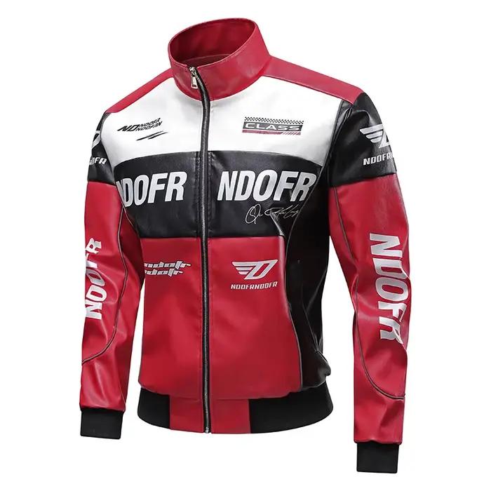 Vestes en cuir pour hommes automne décontracté moto veste en polyuréthane Biker manteaux