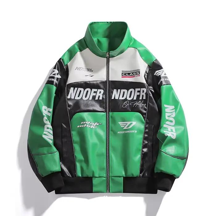 Vestes en cuir pour hommes automne décontracté moto veste en polyuréthane Biker manteaux