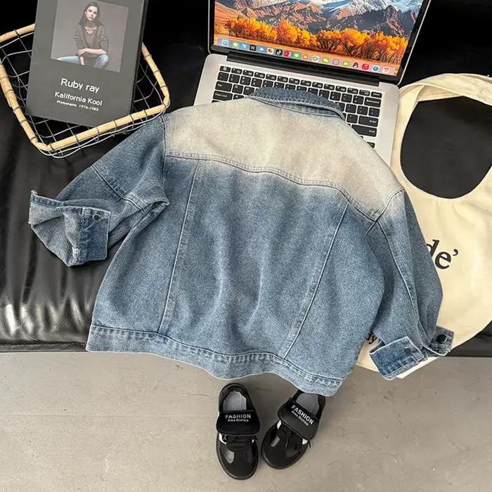 Veste en jean décontractée pour bébés enfants, pour garçons, mode printemps et automne, vêtements de luxe pour enfants, tenues manteau en jean, nouvelle collection