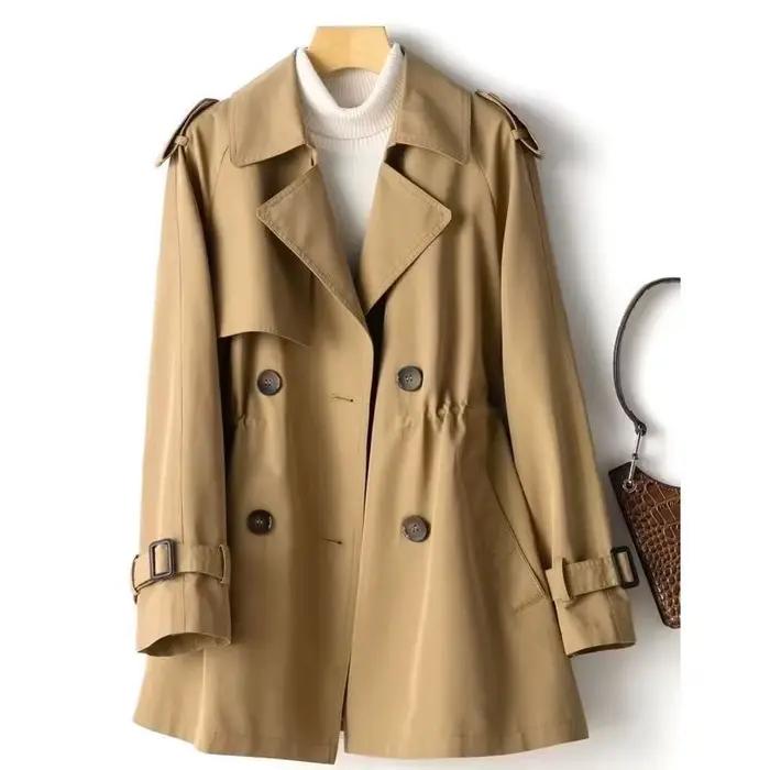 Nouveau coréen automne Trench Coat femmes mode Double boutonnage manteaux femme coupe-vent décontracté tout-Match vêtements d'extérieur pardessus dames