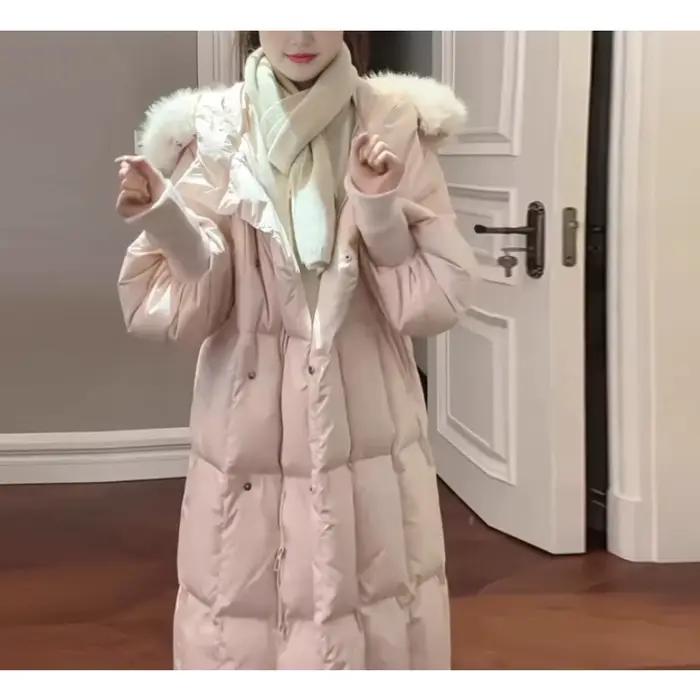 Manteau en duvet de coton rose bywindto pour femmes style décontracté hiver 2025 occassions spéciales confortable et durable