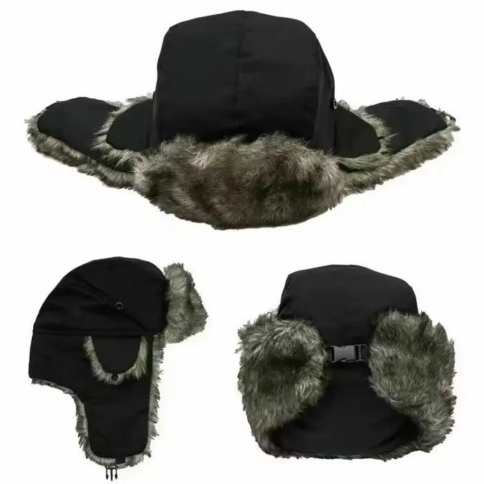 Homme hiver trappeur aviateur trooper oreillette chaud russe imperméable Ski chapeau Bomber casquette russe chaud oreille protecteurs chapeaux