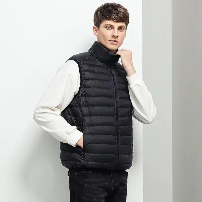 Nouvelle marque automne hiver léger doudoune hommes mode à capuche court Ultra-mince léger jeunesse mince manteau doudoune