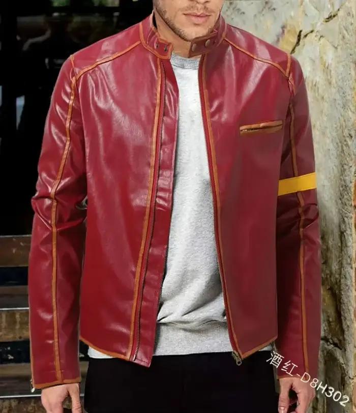 Nouveau 2026 automne hiver hommes veste en cuir mode