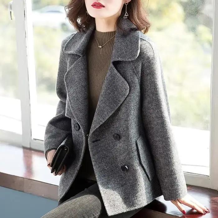Manteau en mélange de laine pour femme