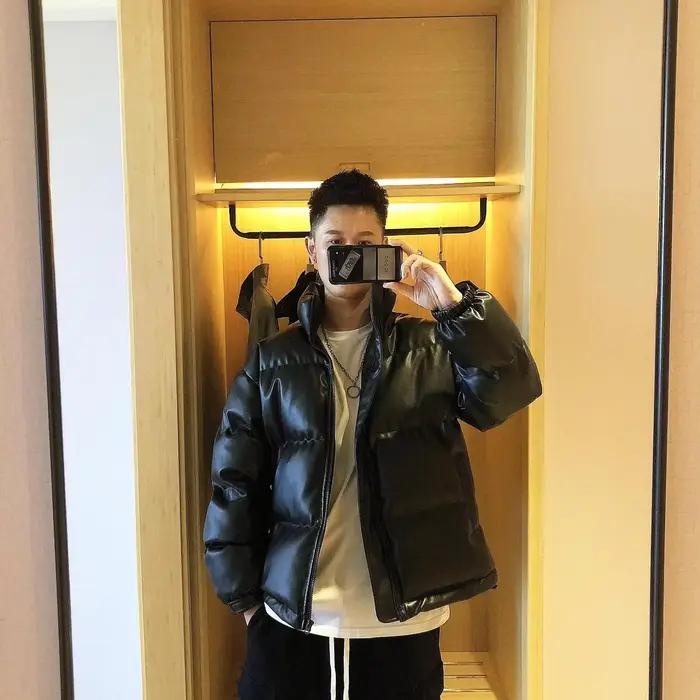 Doudoune à col pour homme, manteaux rembourrés, mode Y2k, Parkas coréens 2025, modèles d'hiver, vêtements de Style coréen