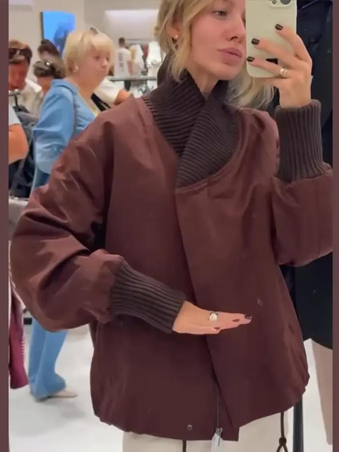 2025 asymétrique femmes doudoune Vintage Laple épaissir manches longues rembourré coton manteau femme automne hiver dame streetwear