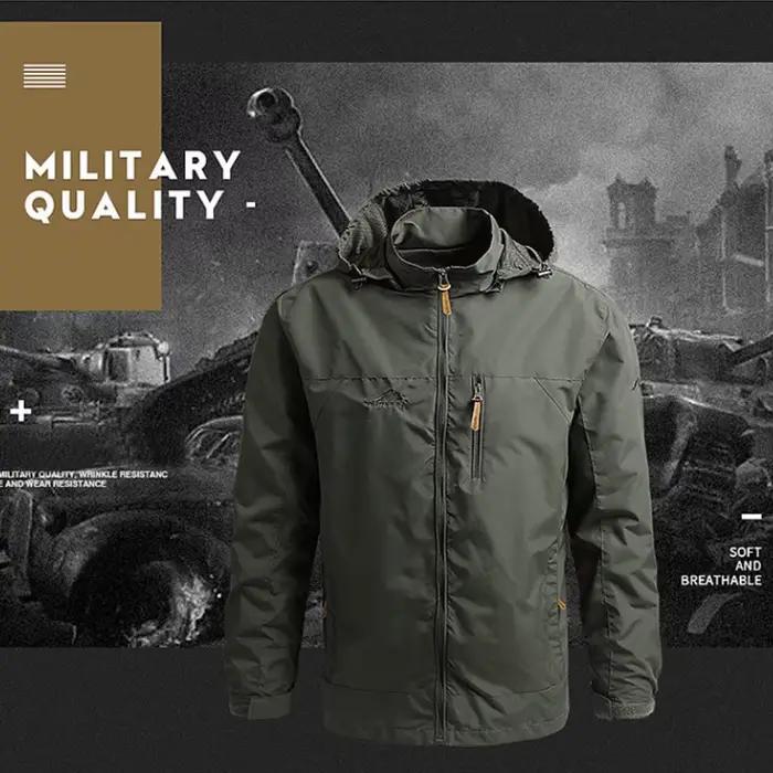 Veste homme DulJacket imperméable à capuche pour plein air, escalade, shopping, et autres activités extérieures, en polyester avec fermeture éclair, styles décontracté et moderne
