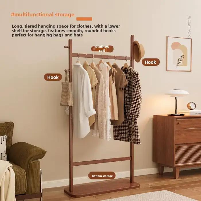 Porte-manteau sur pied pour chambre à coucher, design simple et luxueux, support vertical pour vêtements, séchoir à linge intérieur