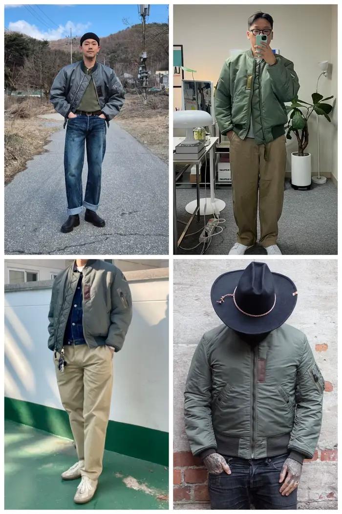 WII USAF William Gibson 2025 MA-1 vert sauge manteau d'hiver pilote Nylon VTG rembourré L2B Vintage japon Bomber veste de vol pour hommes