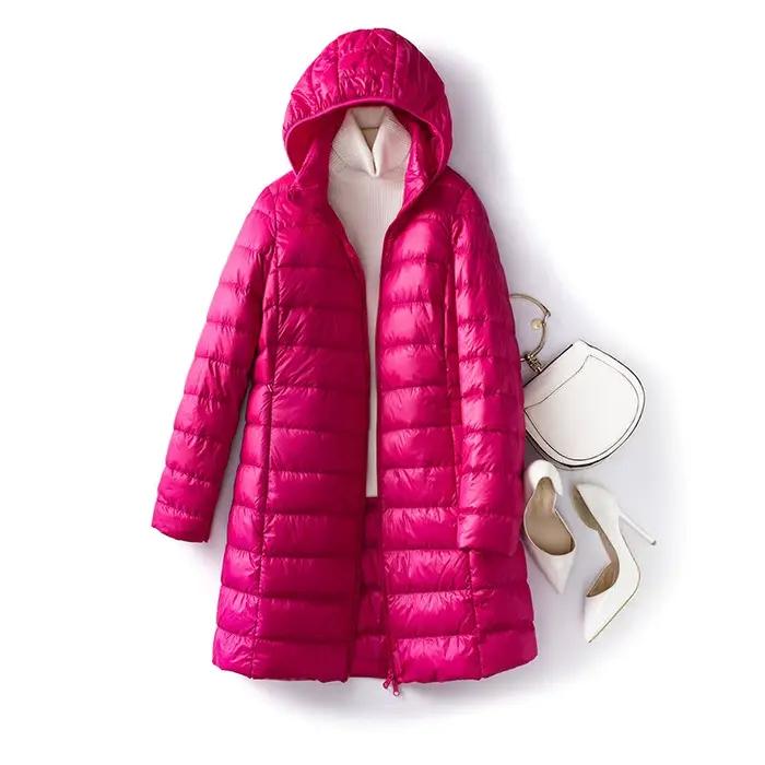 0-10 ℃ Femmes hiver manteau chapeau détachable automne ultraléger canard doudoune