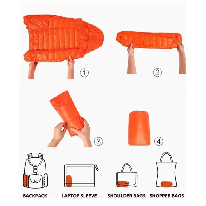 Doudoune fine en duvet de canard blanc pour femme