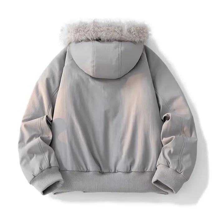 Veste JOYSWAMM col de fourrure mode Parka épais manteau chaud surdimensionné ample à capuche high street pour hommes femmes occassions hiver automne