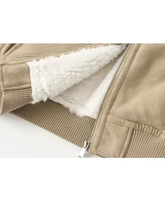 HH femmes hiver nouveau Simple polyvalent réversible veste femme haute rue décontracté chaud fileté ourlet polaire