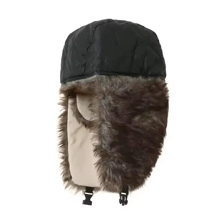 Homme hiver trappeur aviateur trooper oreillette chaud russe imperméable Ski chapeau Bomber casquette russe chaud oreille protecteurs chapeaux