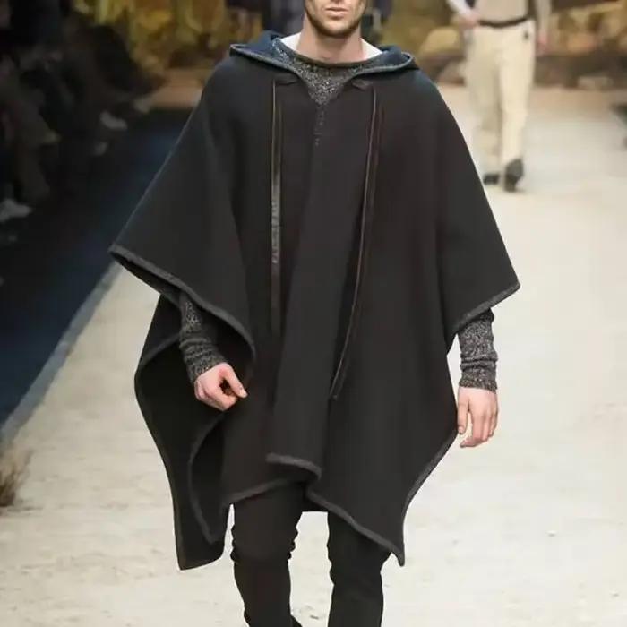 Poncho à capuche surdimensionné pour hommes et femmes