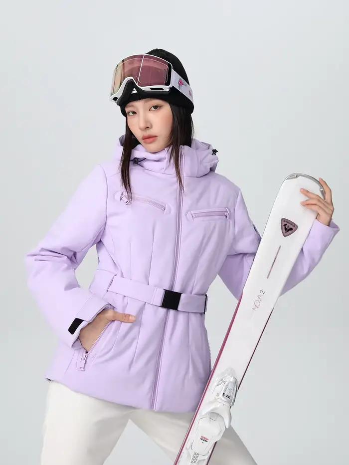 SEARIPE-Veste de ski élastique mince pour femme, vêtements de snowboard rembourrés en coton imperméable, combinaison de neige chaude pour femme, extérieur, hiver