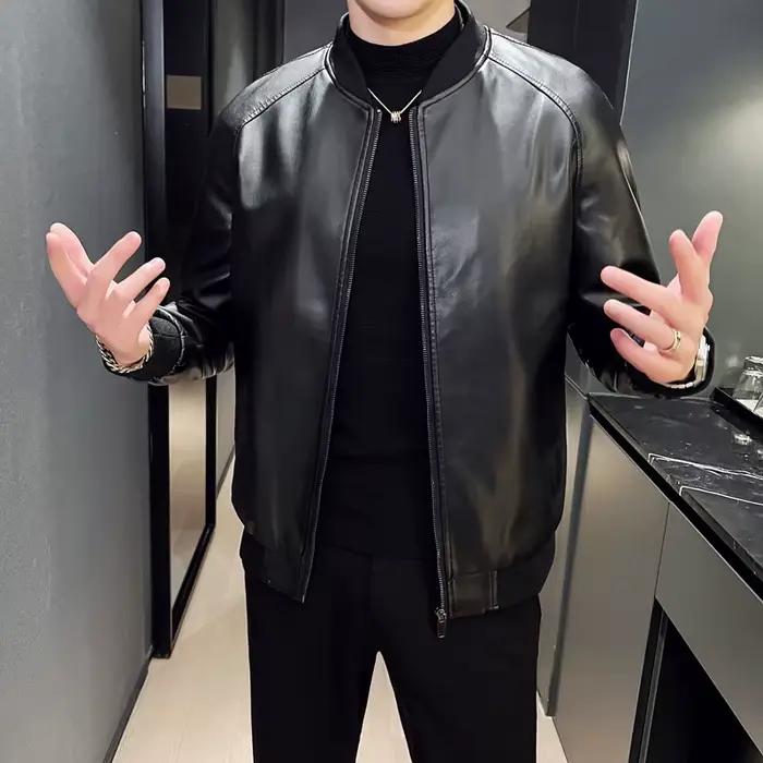 Blouson en similicuir pour homme