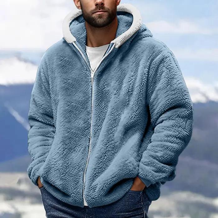 Veste chaude en velours Double face pour hommes