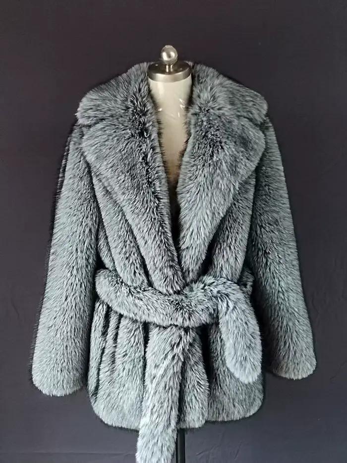 Manteaux de fourrure femmes automne hiver haut à la mode rose fausse