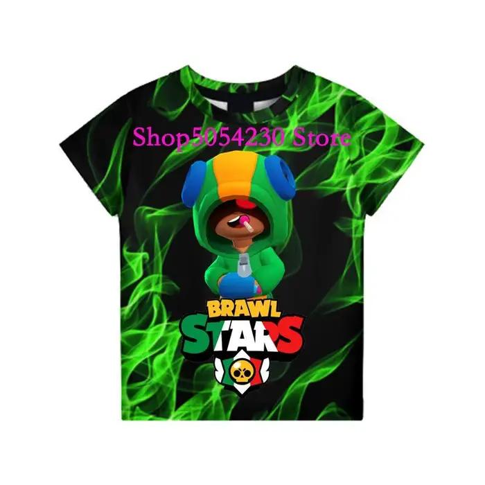 T-shirt d'été pour garçons, personnages de dessins animés Brawl-Stars, costumes de cosplay pour enfants, t-shirt Crow, cadeaux de Noël