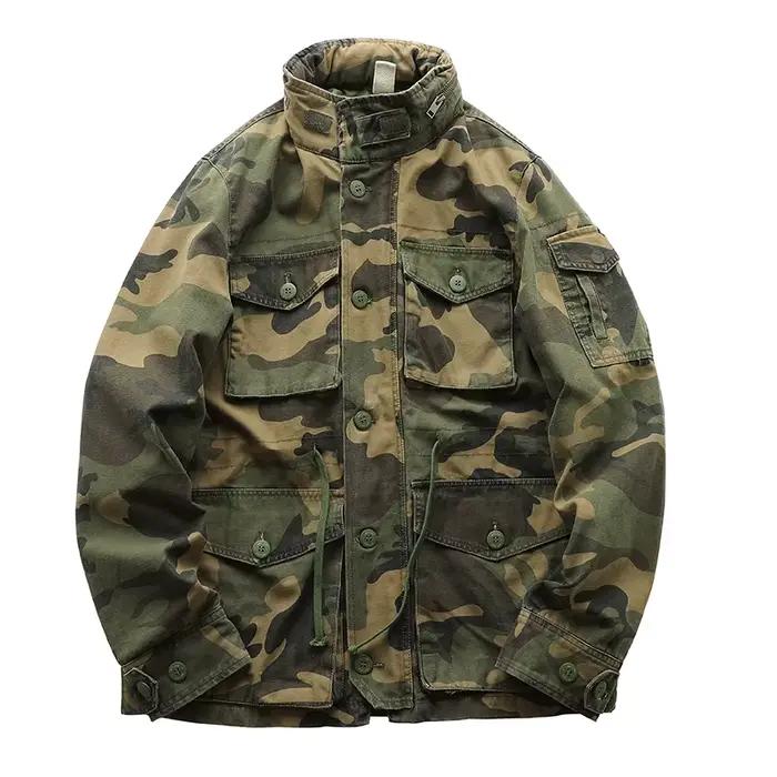 Veste matelassurera lourde rétro américaine, coupe-vent, manteau d'outillage de poche, style militaire, dur, nouveau, automne et hiver