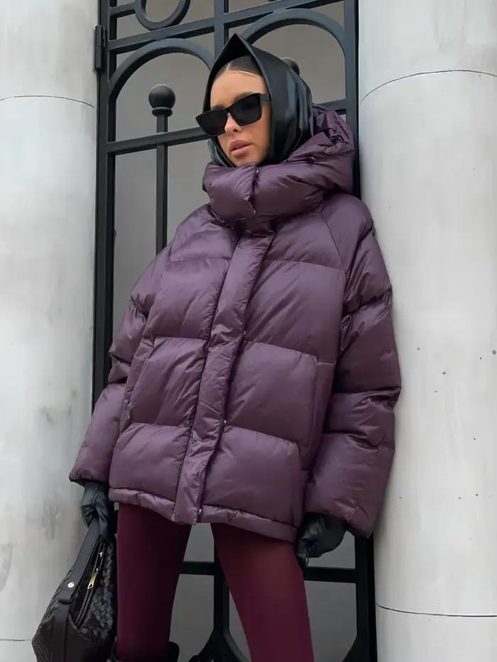 Hiver femmes épaissir coton manteau ample à capuche doudoune 2025 nouvelle mode court