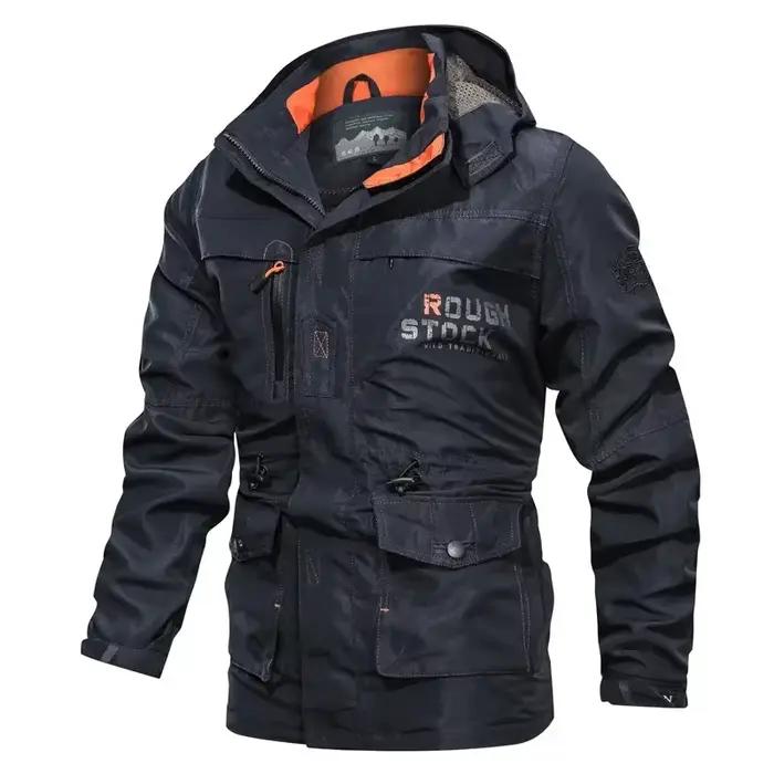 Hommes veste coupe-vent moto militaire vêtements d'extérieur hommes tactique imperméable pilote manteau mâle motard chasse armée Camping