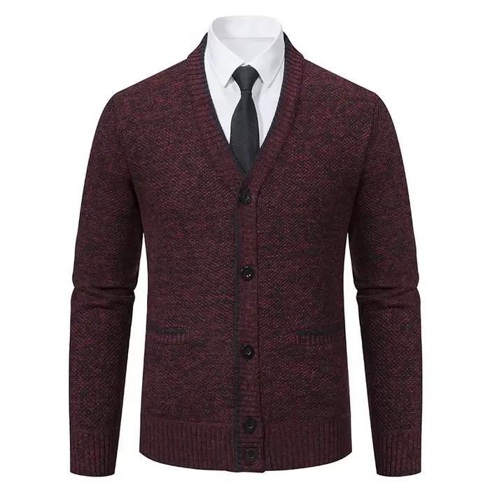 Gilet Décontracté à Col en V pour Homme, Pull à lèvent, Chaud, Polyvalent, Collection Automne-Hiver
