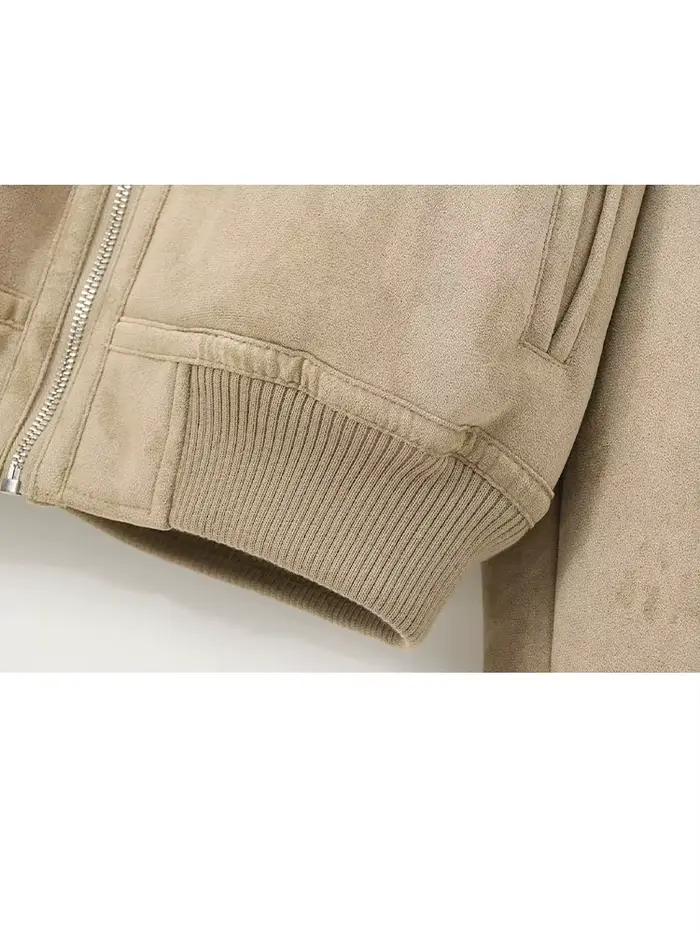 HH femmes hiver nouveau Simple polyvalent réversible veste femme haute rue décontracté chaud fileté ourlet polaire