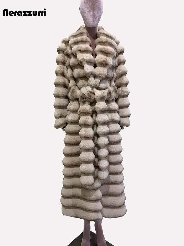 Nerazzurri-Manteau Long à Rayures pour Femme