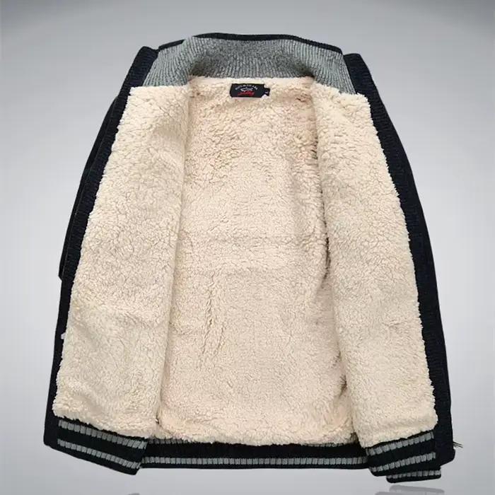 Polaire chaud homme pull doublure en laine hiver Cardigan épaissir pardessus décontracté coton noir blanc rouge hommes