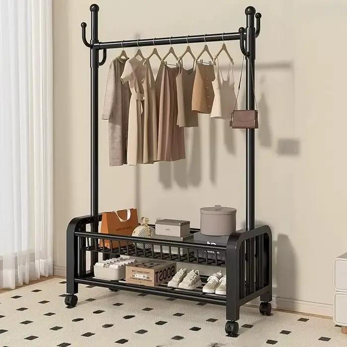 Porte-vêtements organisateur de chambre, porte-manteau d'hôtel, porte-vêtements portable pour appartement, porte-vêtements de couloir, Perchero De Ropa, mobilier nordique